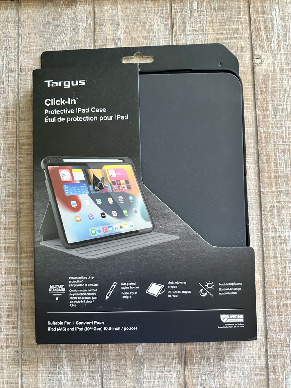 Targus Click-In Protective iPad Case in Black for iPad 10th Gen 10.9 inch